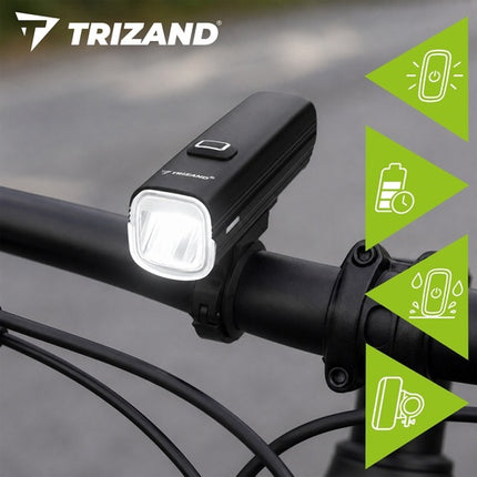 Kit d'éclairage vélo LED 1000 lm, USB-C, batterie 4800 mAh