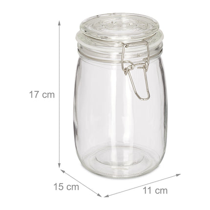 Bocaux de conservation de 1000 ml en lot de 6