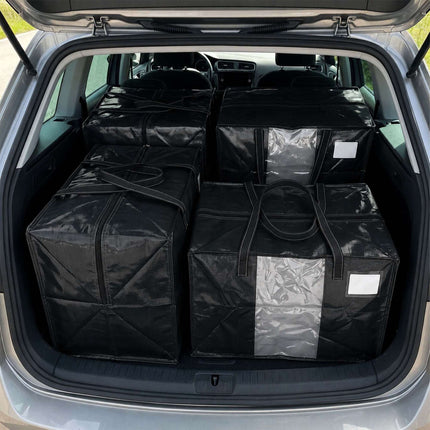 Sacs de rangement noirs de 100 L, lot de 4 – Imperméables, taille XXL