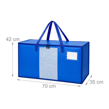 Sacs de rangement bleus 100 L, lot de 4 – Imperméables, taille XXL