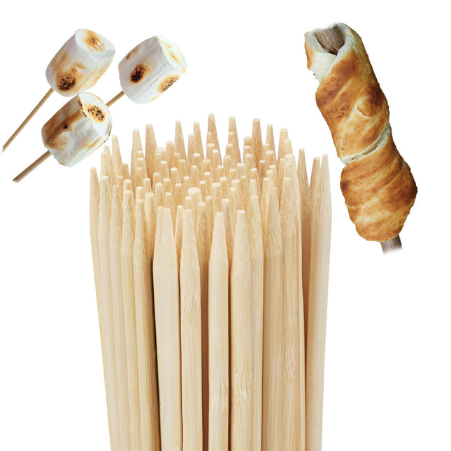 100 brochettes en bambou de 90 cm de long