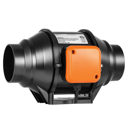 102mm Inline Duct Fan, 129.7 CFM, Variable Speed