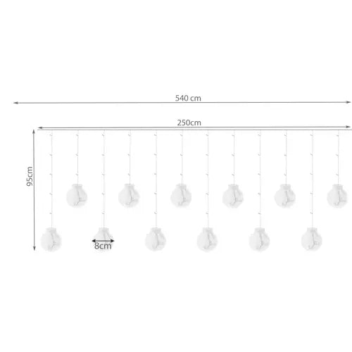 108LED USB-Lichtervorhang - kaltweiß KŚ19770 