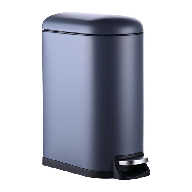 Poubelle à pédale en métal de 10 litres - Fermeture amortie, seau amovible