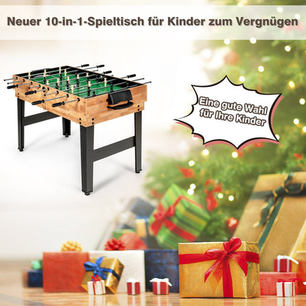 Table multi-jeux 10 en 1 : baby-foot, hockey, billard