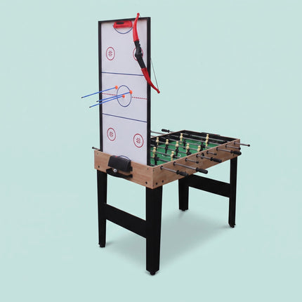 Ensemble de table multi-jeux 10 en 1 – Aspect bois, 81 × 125 × 61 cm