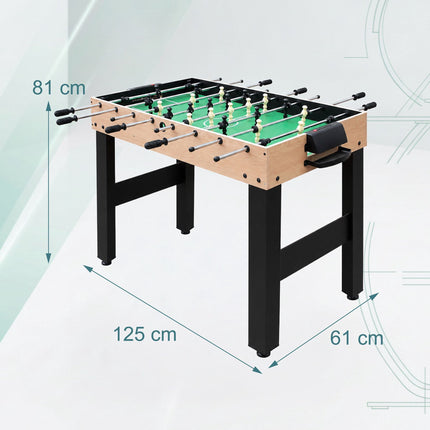 Ensemble de table multi-jeux 10 en 1 – Aspect bois, 81 × 125 × 61 cm