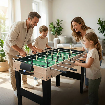 Ensemble de table multi-jeux 10 en 1 – Aspect bois, 81 × 125 × 61 cm