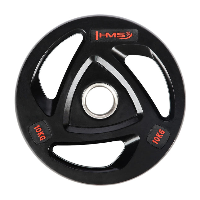 Disque de poids olympique noir de 10 kg