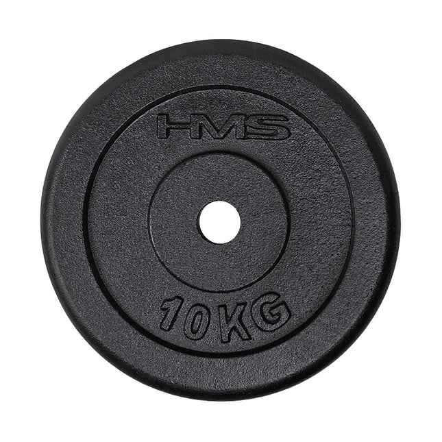 10 kg Hantelscheibe Schwarz – Gusseisen