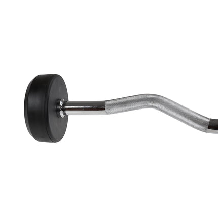 Barre de curl recouverte de caoutchouc de 10 kg