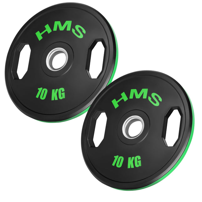 Disques olympiques caoutchoutés de 10 kg, lot de 2