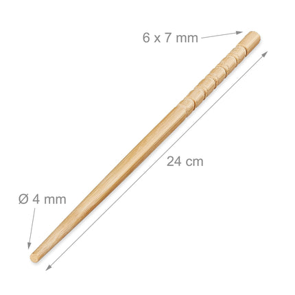 10 paires de baguettes en bambou