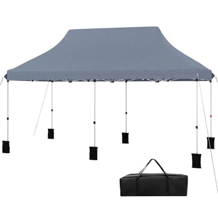 Tente pliante 10x20, hauteur réglable, sac de transport inclus