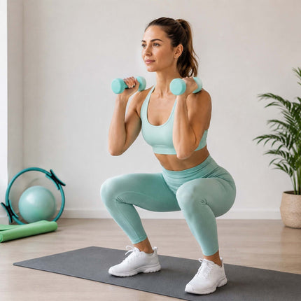 11-teiliges Pilates-Set mit Ring, Ball, Bändern und Hanteln