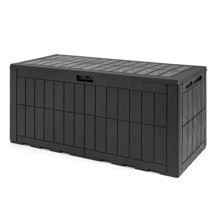 Coffre de jardin extérieur de 120 gallons, noir, étanche, verrouillable
