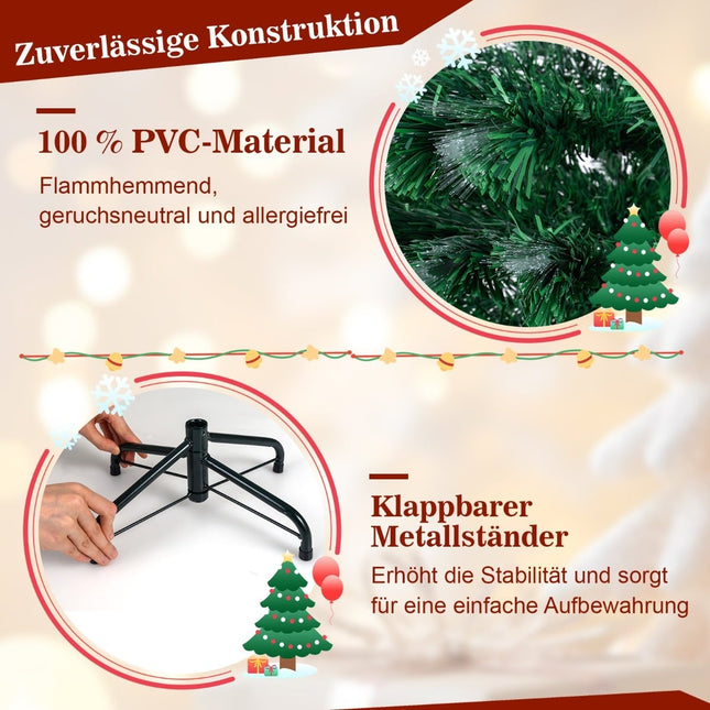 Sapin de Noël artificiel de 120 cm avec lumières et étoile au sommet