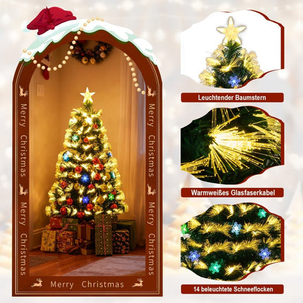 Sapin de Noël artificiel de 120 cm avec lumières et étoile au sommet