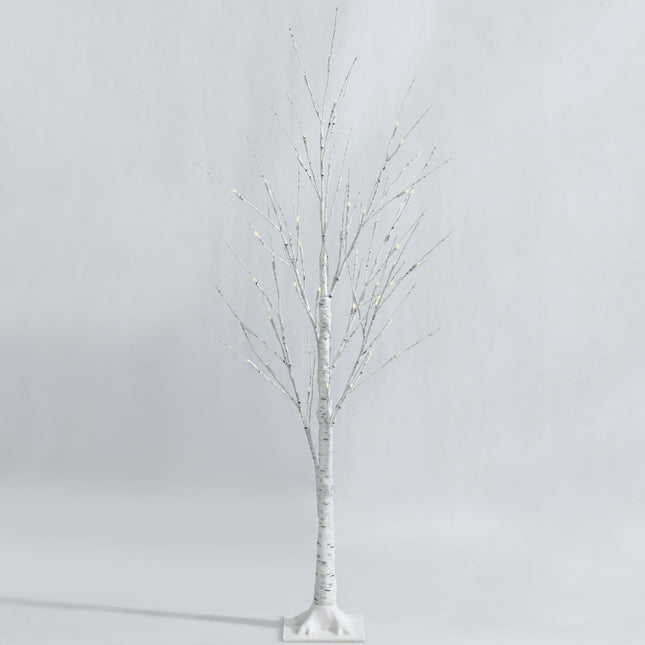 120 cm LED-Birkenbaum mit 48 warmweißen Lichtern
