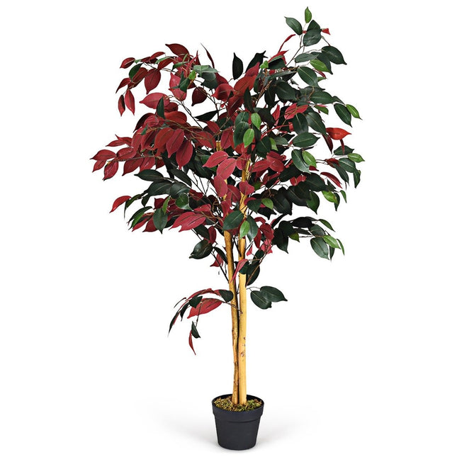 Grand Ficus vert de 120cm, arbre artificiel en Pot, plantes vertes réalistes