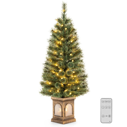 Sapin de Noël artificiel pré-illuminé de 120 cm avec minuterie