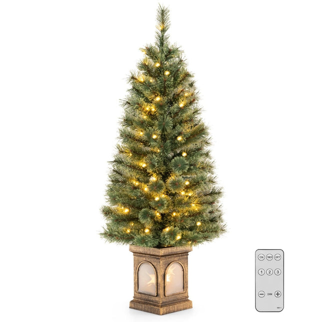 Sapin de Noël artificiel pré-illuminé de 120 cm avec minuterie