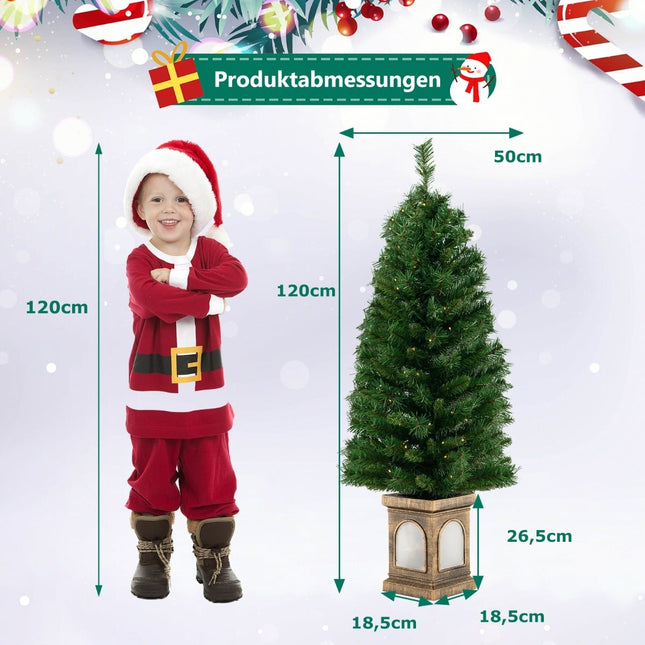 Sapin de Noël artificiel pré-illuminé de 120 cm avec minuterie
