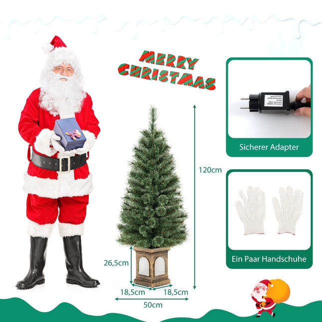 Sapin de Noël artificiel pré-illuminé de 120 cm avec minuterie