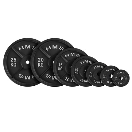 Plaque de poids en fonte de 1,25 kg, noire, trou de 31 mm