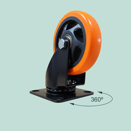Lenkrollen-Set 125 mm, Stahl & PVC, 150 kg Traglast