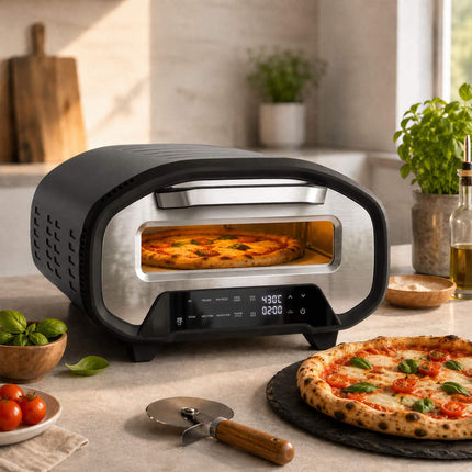 Four à pizza électrique 30 cm, 8 programmes, 430 °C, plaque en céramique