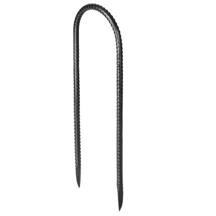 12-Inch U-Shape Rebar Stakes, Galvanized, 8-Pack