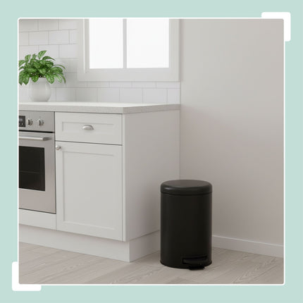 12-Liter-Treteimer mit Soft-Close-Deckel und Inneneimer