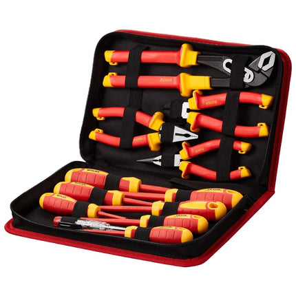 12-Piece 1000V Insulated Screwdriver Set – Magnetic Tips, Pliers