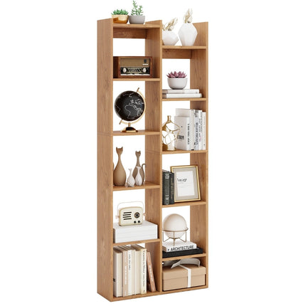 12-stufiges Bücherregal mit Kippschutz, Baumdesign