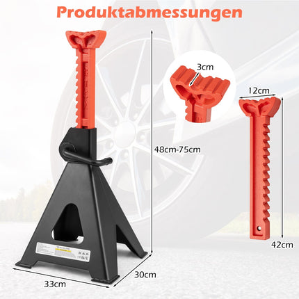 Ensemble de chandelles de levage de 12 tonnes, hauteur réglable, robuste