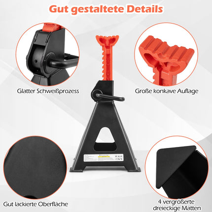 Ensemble de chandelles de levage de 12 tonnes, hauteur réglable, robuste