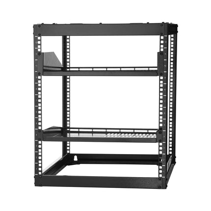 12U Open Frame Network Rack, 23-Inch Depth, Wall or Floor Mount