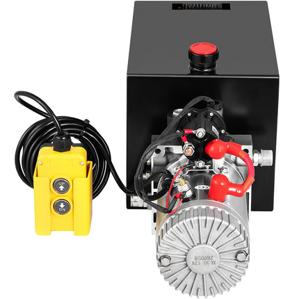 12V Electric Hydraulic Power Unit, 13-Quart Single-Acting