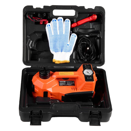 12V Electric Scissor Car Jack 5 Ton, Inflator, LED