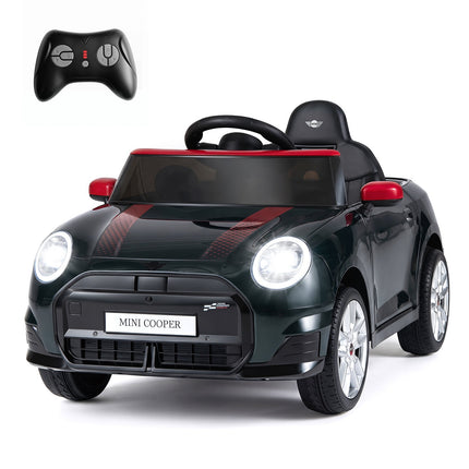 Voiture électrique pour enfants 12 V, design BMW Mini, noire, avec télécommande