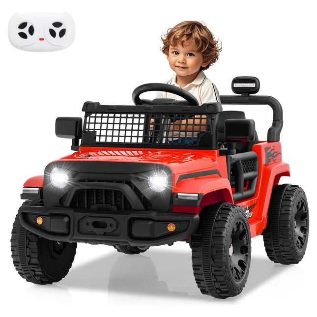 Voiture électrique 12 V pour enfants avec télécommande, musique et lumières LED