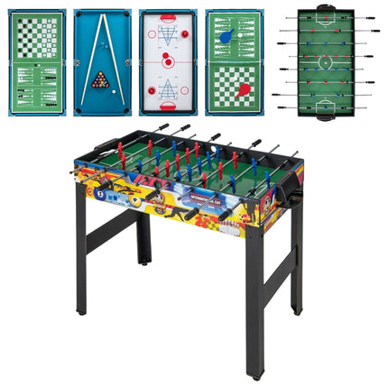 Table multi-jeux 12 en 1 : baby-foot, air hockey, billard