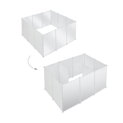 12-teiliger Kühlschrank in transparenter Ausführung