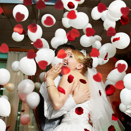 12x Party Popper coeurs rouges