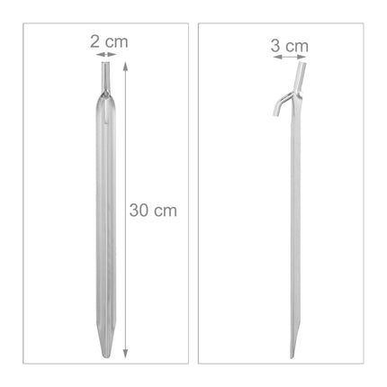 Lot de 12 piquets de tente