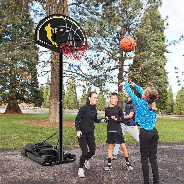 Support de basket-ball réglable en hauteur de 130 à 305cm, avec roues et support, cerceau de basket-ball Portable