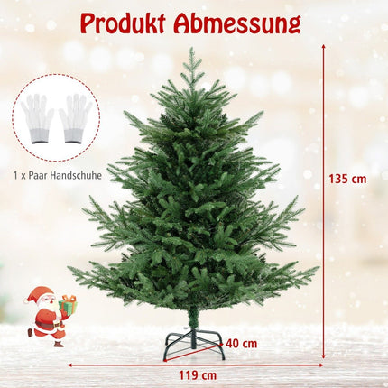 135 cm künstlicher Weihnachtsbaum mit 160 LED-Leuchten