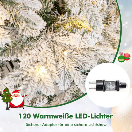 Sapin de Noël artificiel de 135 cm avec lumières LED