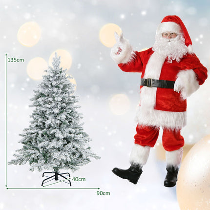 Sapin de Noël artificiel de 135 cm avec lumières LED